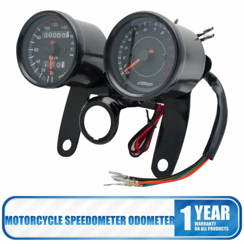12V Motorcycle Speedometer Tachometer Dual Gauge Kit Fit for All Tradition Equipment Accessories | Автомобили и мотоциклы