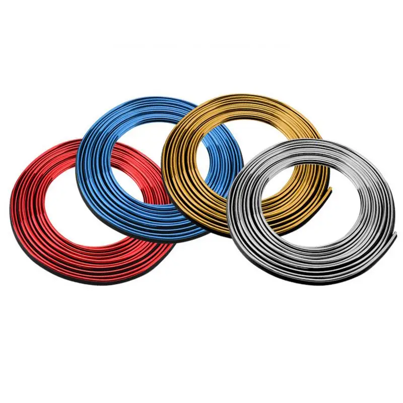 

5M DIY Car Decoration Bright Streaks Plated Moulding Trim Strip Line Protection Scratch Auto Interior Conversion Decoration