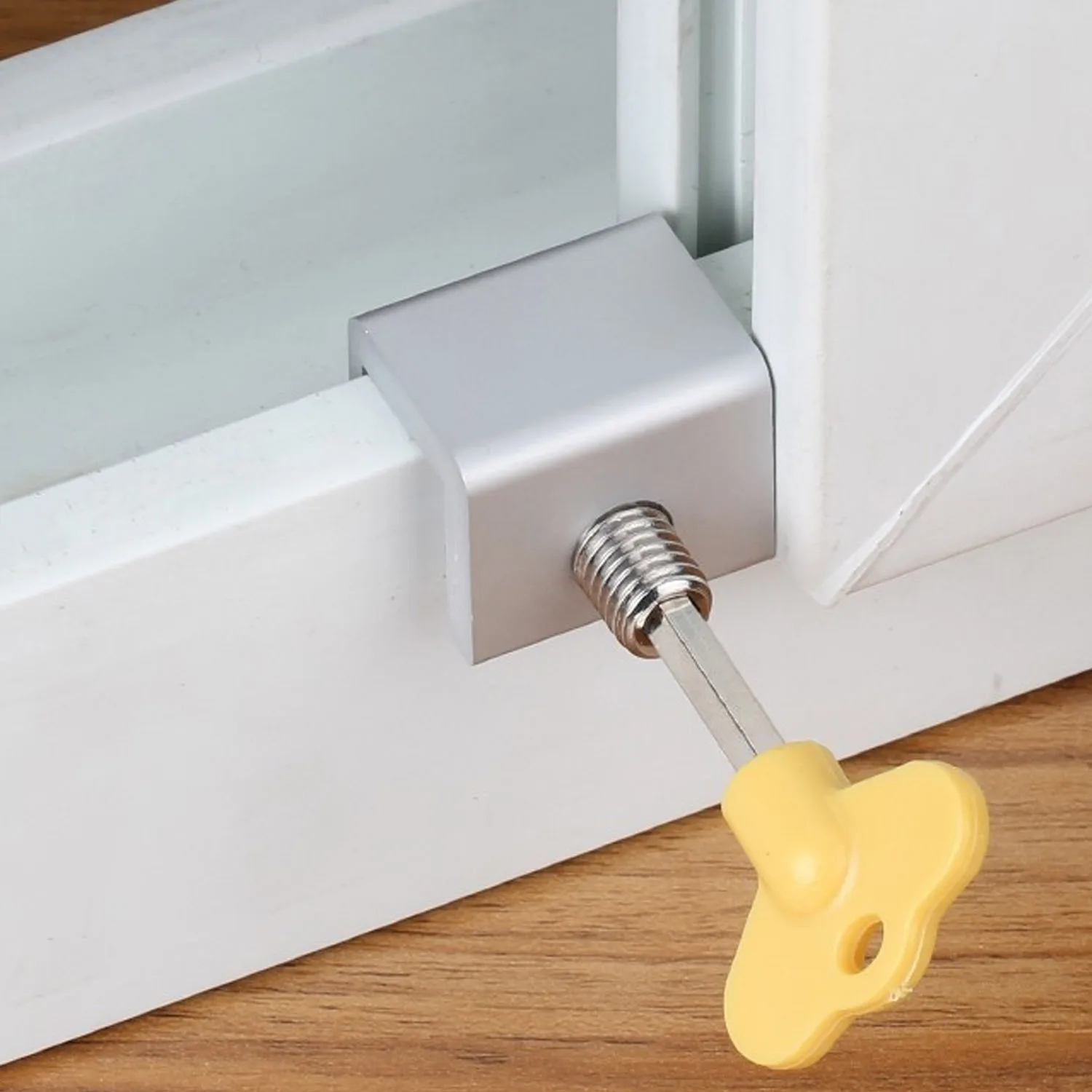 

6 Set Aluminum Door Window Lock Restrictor Kids Children Security Window Lock Safety Key Lock Children Protection Security Lock