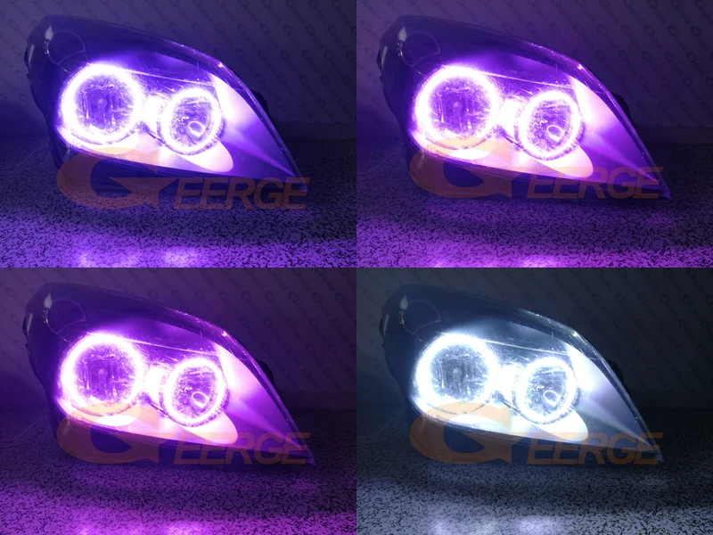 Для OPEL Astra H 2004 2005 2006 2007 pro-Facelift галогенная фара RF Bluetooth контроллер многоцветный RGB led angel eyes kit