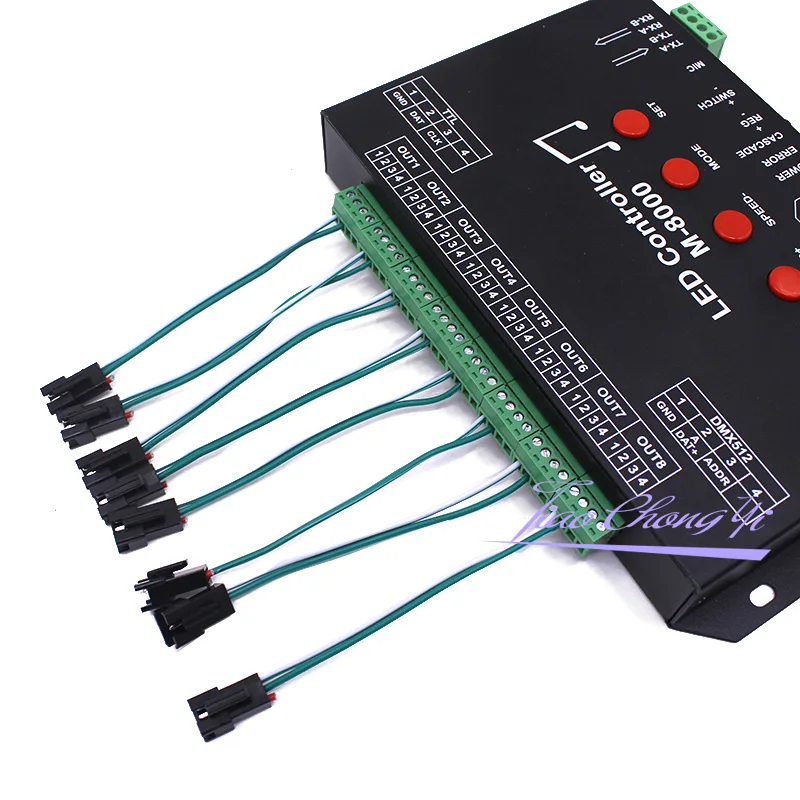 Контроллер WS2812 светодиодный музыкальный контроллер 8096 пикселей RGB для WS2812B WS2801
