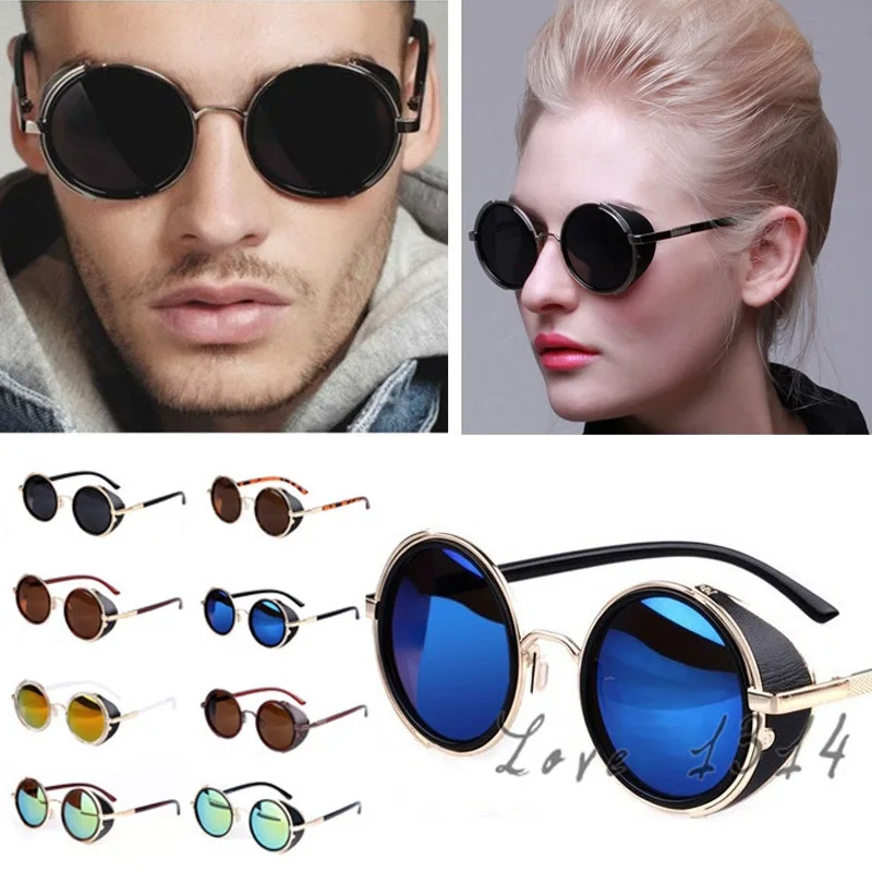 Unisex sunglasses. Очки мужские солнцезащитные круглые стимпанк. Очки солнцезащитные Marcello Retro. Солнцезащитные очки с винтажном стиле uv400 мужские в стиле панк ретро. Круглые солнцезащитные очки мужские.