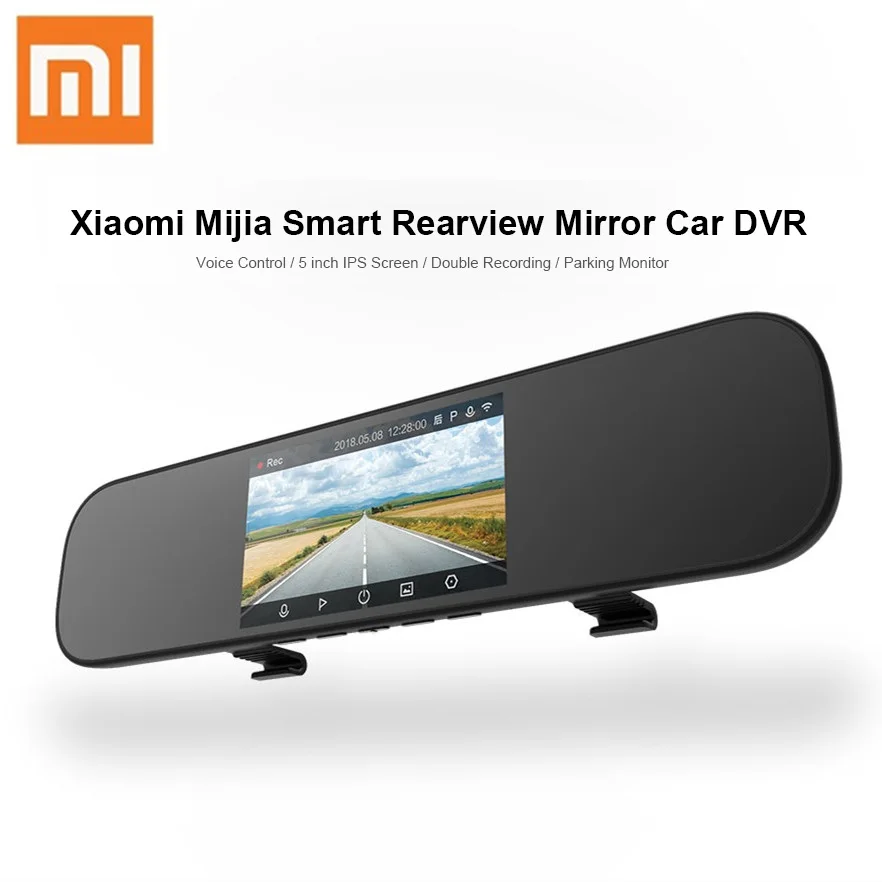 

Xiaomi Mijia 5 inch IPS Rearview Mirror Car DVR Smart Dash Camera Voice Control Driving Recorder 160 Degrees Parking Monitor