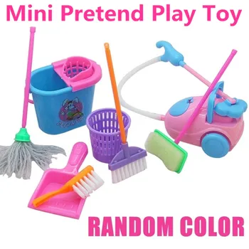 

9PCS Children Kids Cleaning Sweeping Mop Broom Brush Dustpan Toy Playset Housekeeping Toys Child Pretend Play Tools