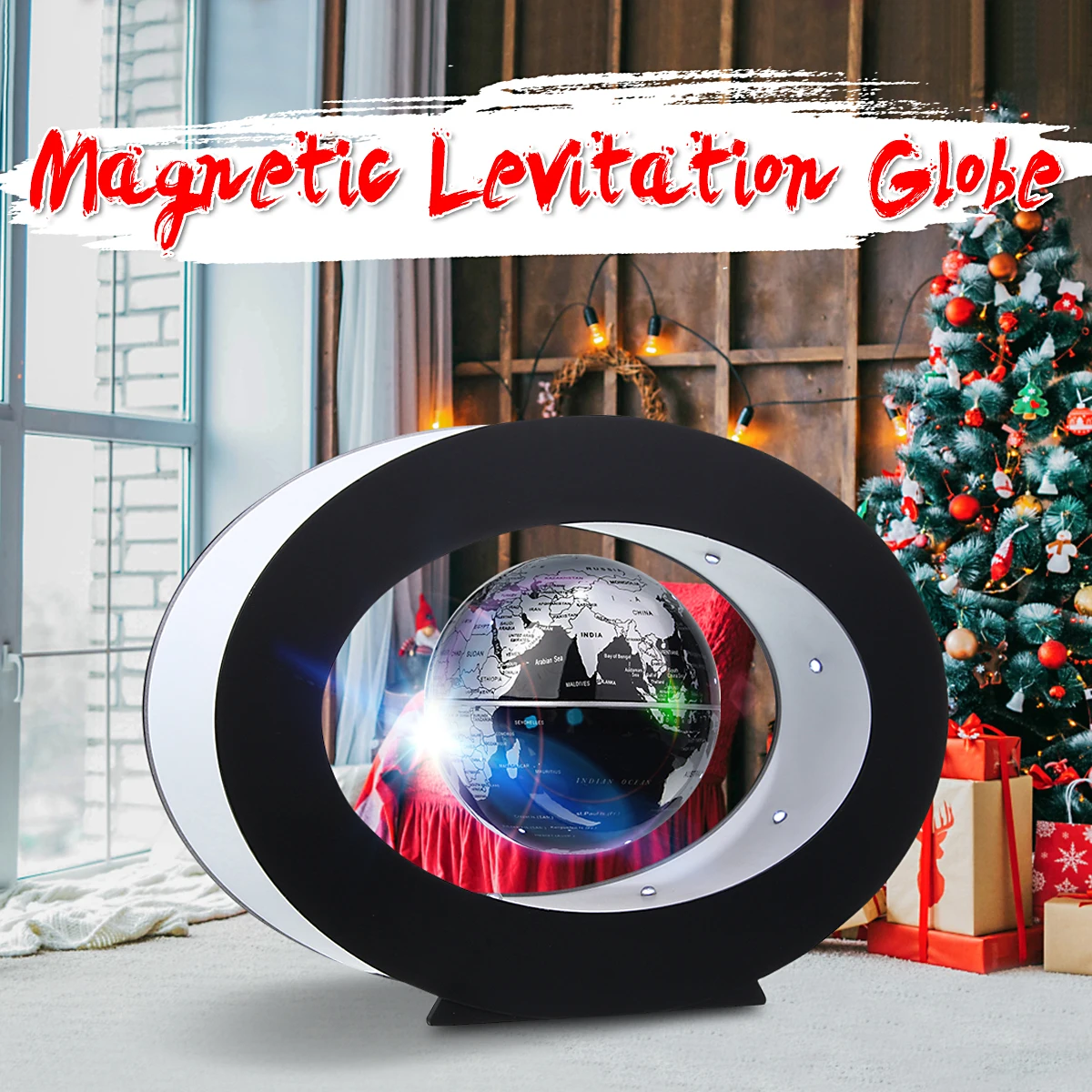 

3"Magnetic Levitation Geography Globe Floating Tellurion World Map LED Light Earth Terrestrial Kids Gift Children Education Toy