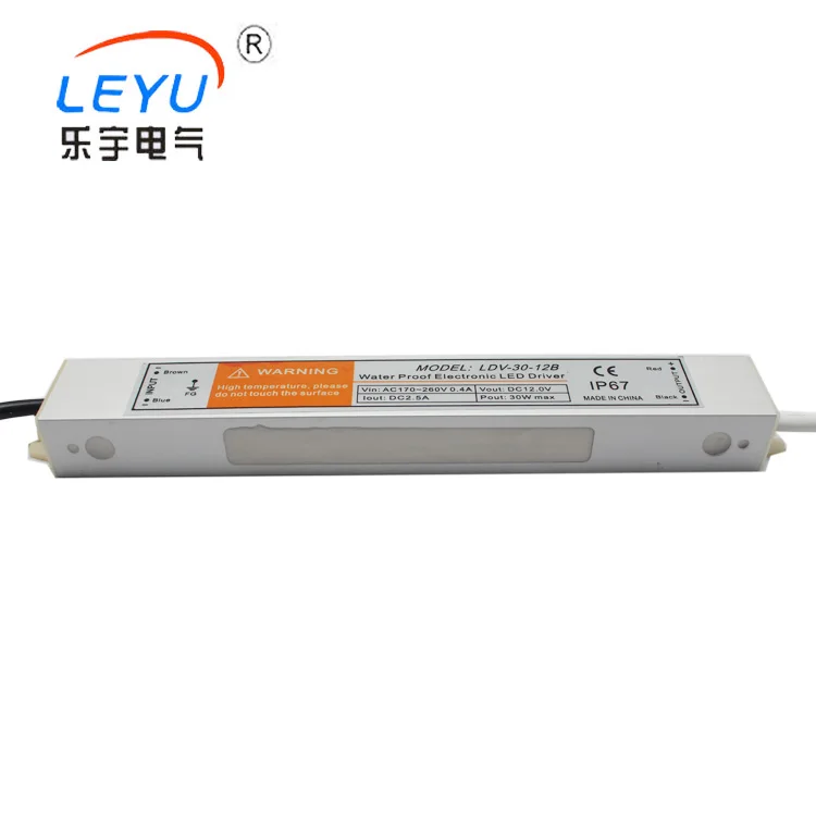 

110VAC(220VAC) to 24vDC Power transformer waterproof IP67 dc 24v 30w led power supply