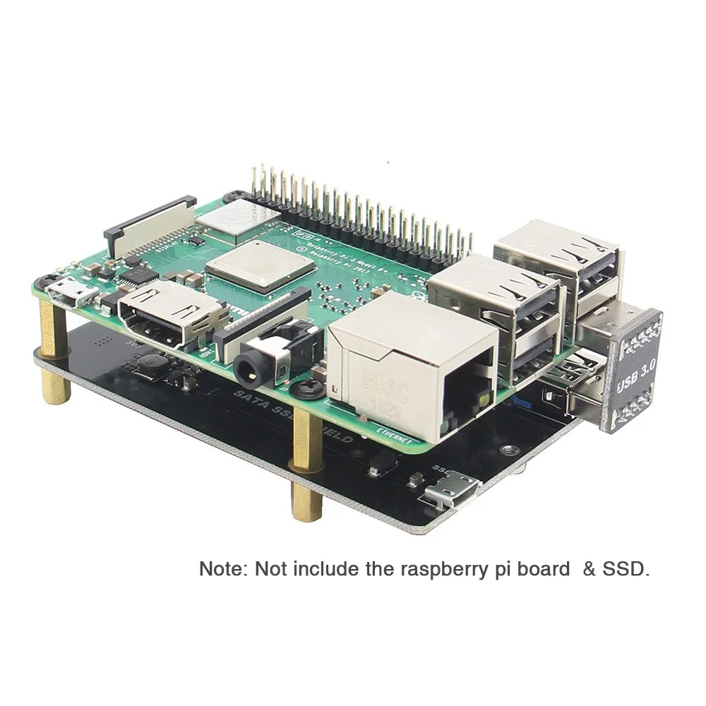 Raspberry Pi X860 M.2 NGFF 2280/2260/2242/2230 SATA SSD хранилище NAS Плата расширения с USB 3,0 джемпер для Raspberry Pi/ROCK64