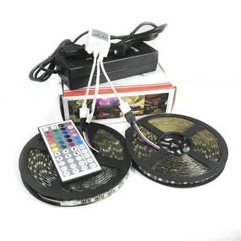 

DC 12V 5M 10M 5050 SMD LED Strip lamp Tape with Power Adapter + 44Key IR Remoter IP20 / IP65 waterproof RGB LED Strip light