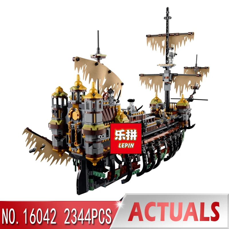 

Lepin 16042 Compatible with legoes Pirate of The caribbean 71042 Slient Mary speed Set Children Building Blocks Bricks Toys