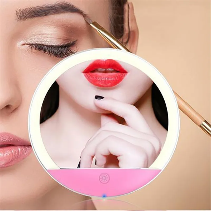 

5-In-1 Makeup Mirror LED Lighted Wireless Charger Make Up Mirror Smart Cosmetic Mirror with Cell Phone Stand