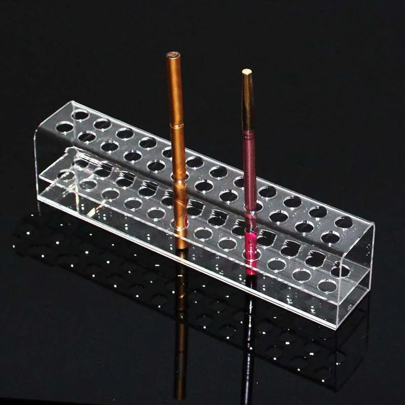 

Acrylic Pen Pencil Stand Holder Makeup Cosmetic Brush Storage Organizer Rack Eyebrow Pencil Jewelry Display Shelf