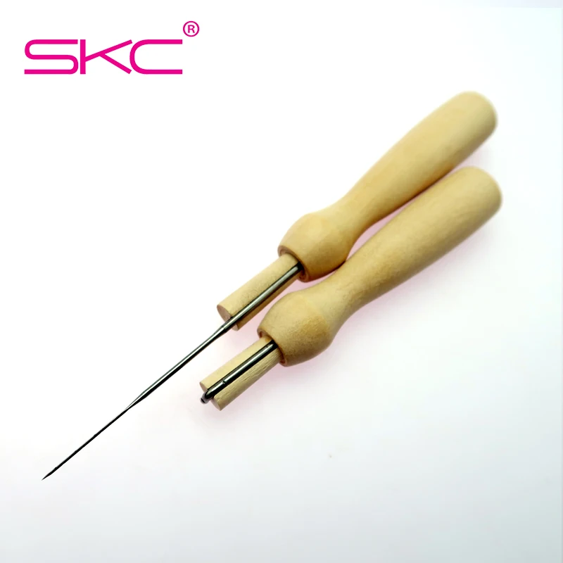 SKC высокое качество одной игла для валяния с деревянной ручкой держатель для шерсти Вышивка Хобби DIY ремесла Сменные иглы