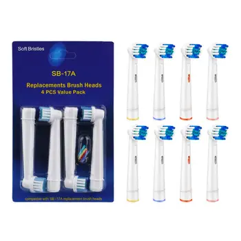 

8x Replacement Brush Heads For Oral-B Electric Toothbrush Fit Advance Power/Pro Health/Triumph/3D Excel/Vitality Precision Clean