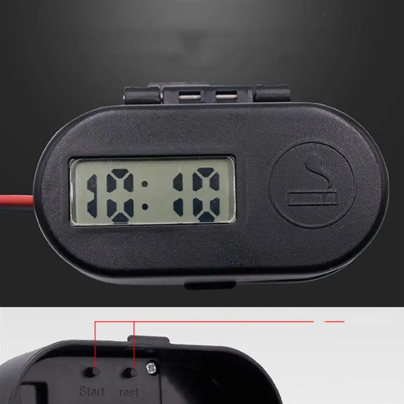 USB зарядное устройство для мотоцикла с двумя портами и дисплеем