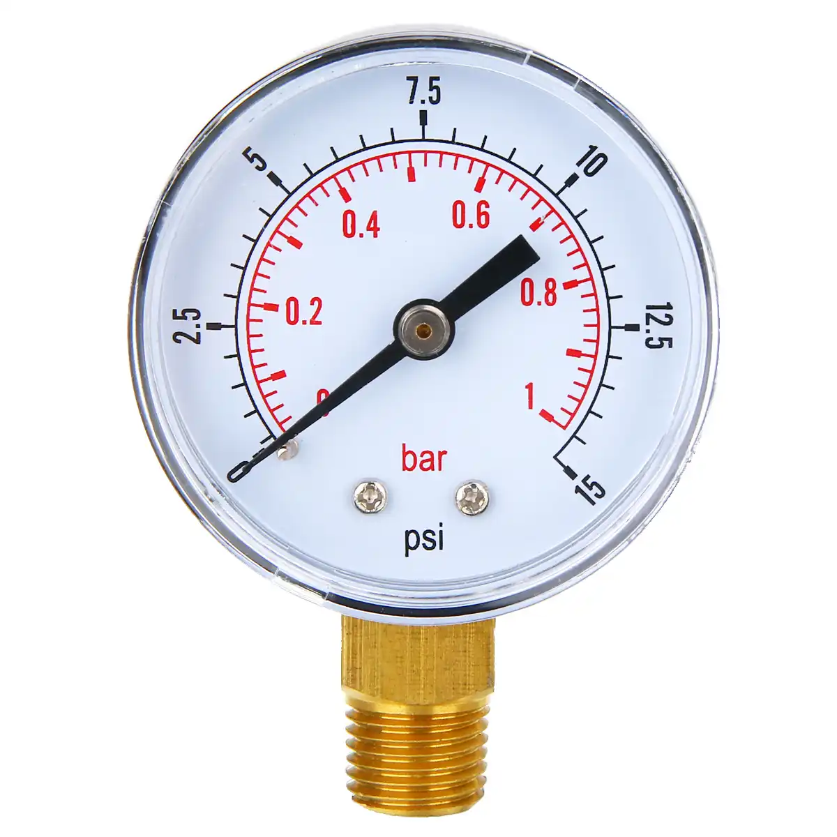 New Low Pressure Pressure Gauge 50mm Diameter 0 15 Psi 0 1 Bar 1 4 Bspt For Fuel Air Oil Gas Water 70 50 22mm Pressure Gauges Aliexpress
