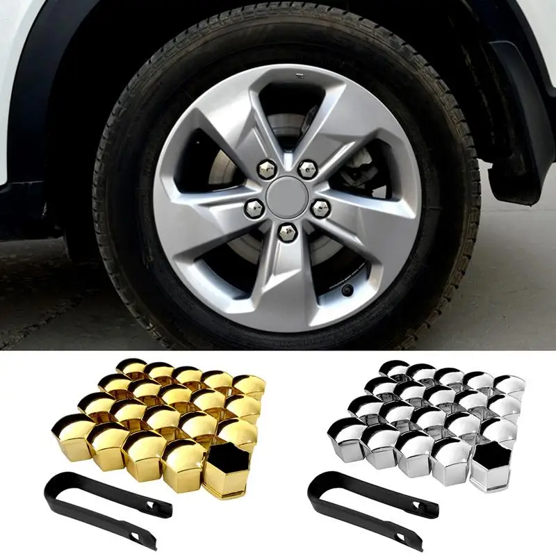 

20pcs/Set Car Silicone Wheel Caps Nut Screw Bolt Cover Tyre Dust Screw Protective Cover With Clip 17/19/21mm