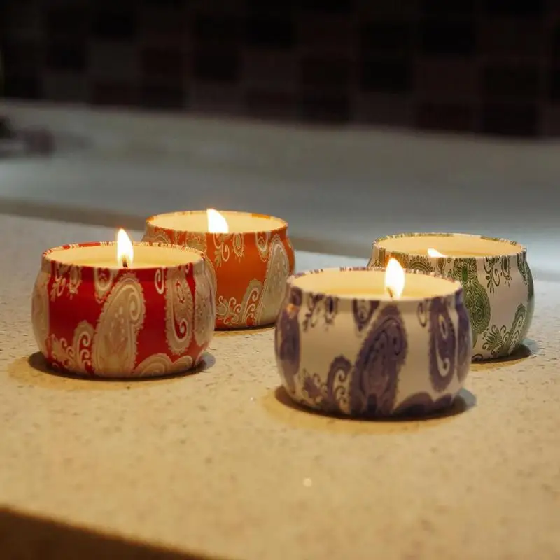 

4pcs/set Smokeless Scented Candles Soy Wax Aromatherapy Candles Home Decor for Candle Storage Festival Gifts Dropshipping