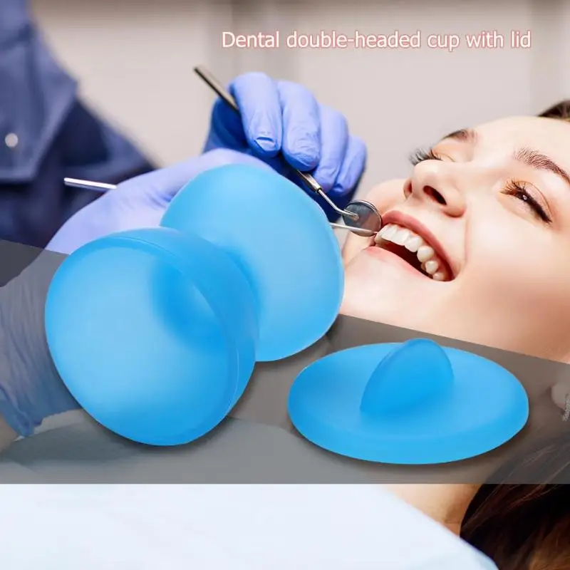 

Dental Tool Double-headed Cup Dentist Mixing Cup Bowl Disinfection with Lid