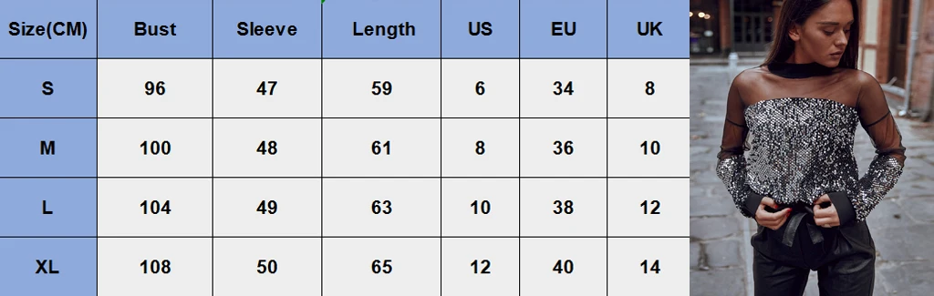 Сексуальная сетчатая рубашка с длинным рукавом, женские блестящие патч-майки, свободные вечерние футболки с блестками, женская футболка,, Летние черные топы, футболки