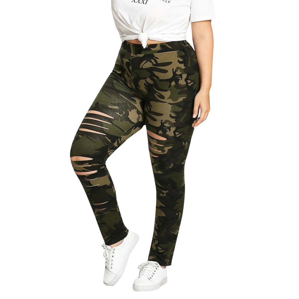 High waist camouflage jogging pants for womenCalças e capris AliExpress