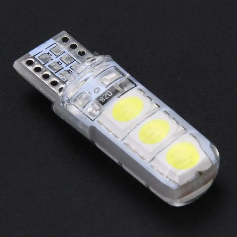 10 шт. светодиодный светильник для автомобиля T10 SMD 5050 водонепроницаемый белый
