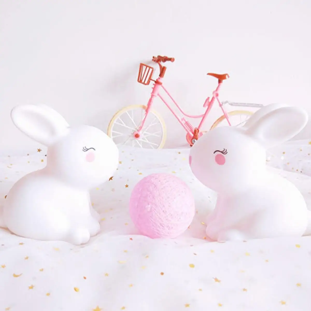 

Cute Rabbit Bunny Night Light Cartoon Baby LED Lamp Party Decoration Kids Gift Phthalate-free PVC Lovely Indoor Lighting