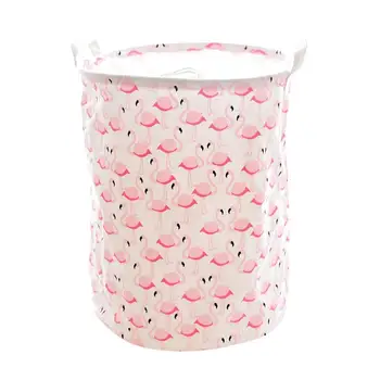 

1 Pc Laundry Bucket Cotton Water Proof PE lining Storage Basket Round Bucket for Laundry Room Bathroom Walk-in Closet
