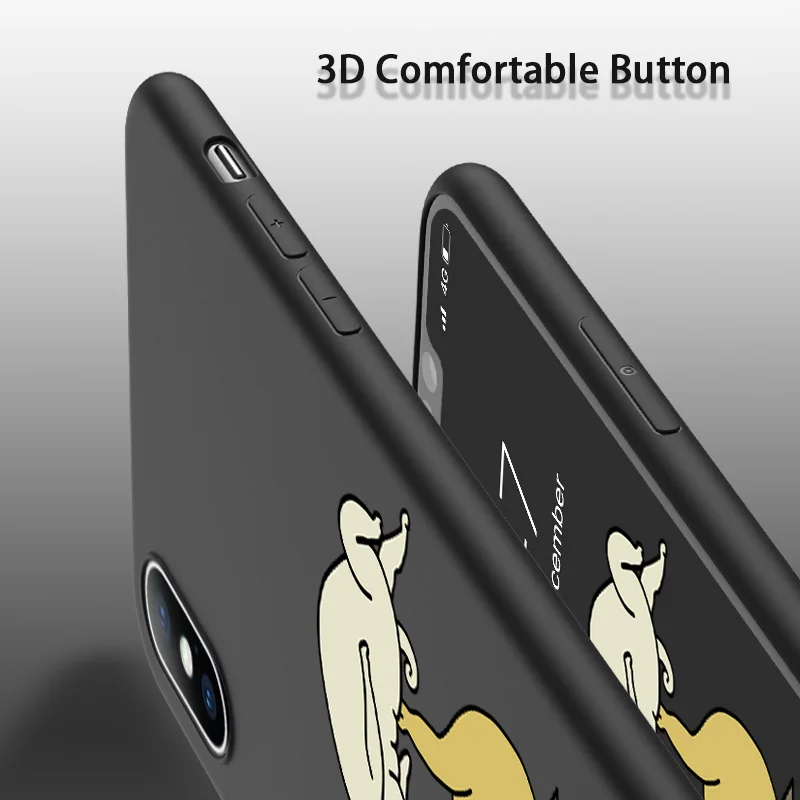Мультяшный чехол USLION для телефона iPhone X Xs Max XR 11 Pro смешные чехлы с рисунком собаки 8