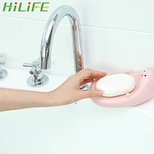 HILIFE аксессуары для ванной комнаты милый медведь раковина квадратная губка Санузел Органайзер мыльница чехол дренаж для мыла пластиковый держатель