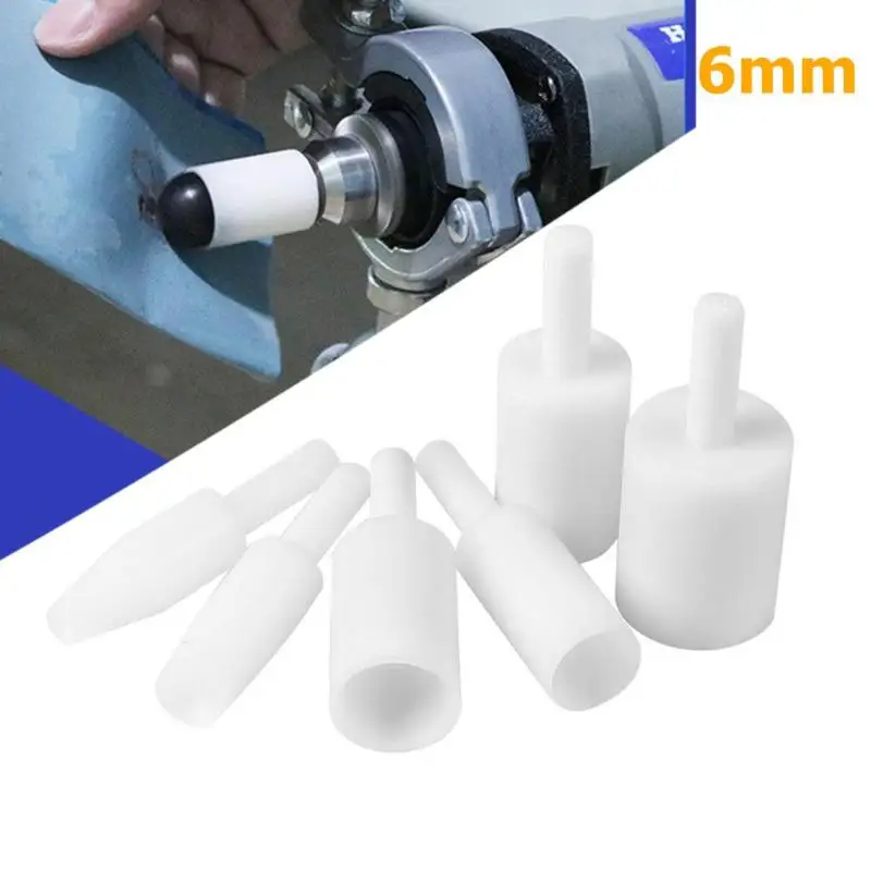 

16pcs 6mm Shank Nylon Concave Grinding Pearl Bead Tube Plastic Grinding Head Eye Jade Amber Turquoise Beads Hand Polishing Tool