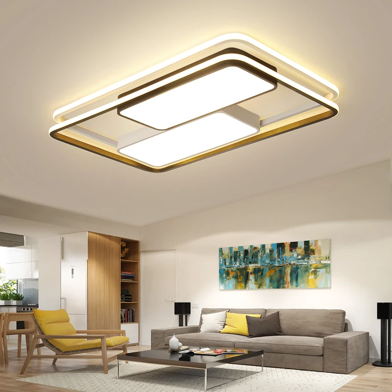 

Ultra-thin 6cm Dimmable LED Ceiling Lamps Square Rectangle Iron Modern Led Ceiling Lights For Living Room Bedroom lampara techo