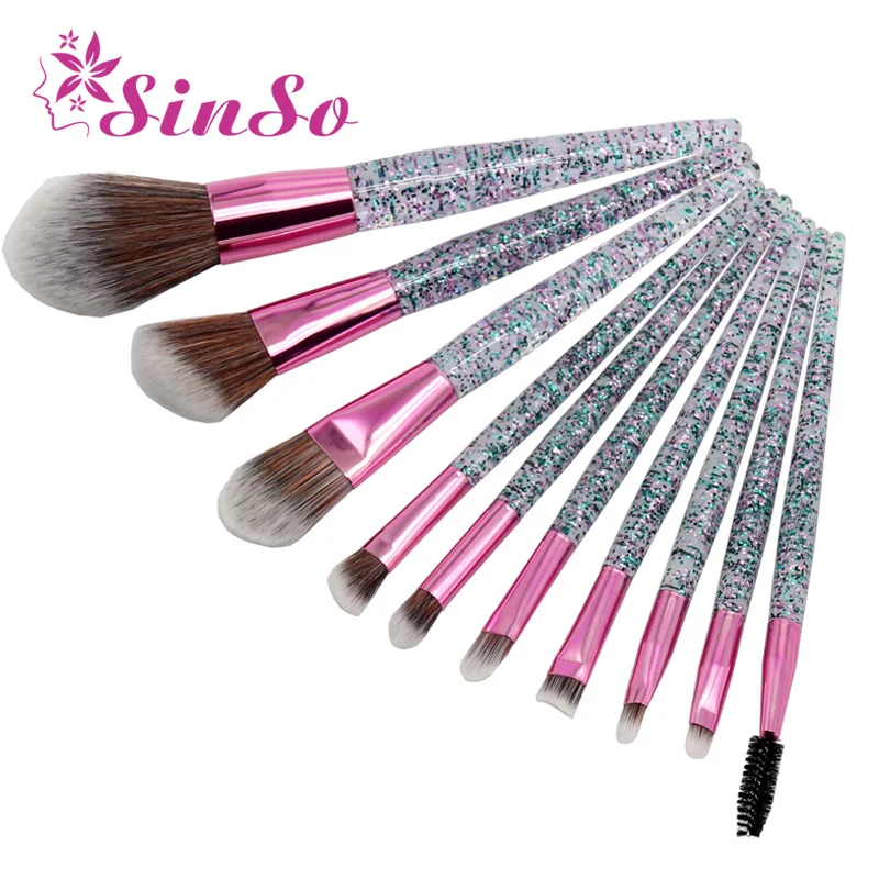 SinSo 10pcs Make Up Brushes For Makeup Set Professional Foundation Powder Blush Eye Shadow Beauty Brush Kit Tools | Красота и