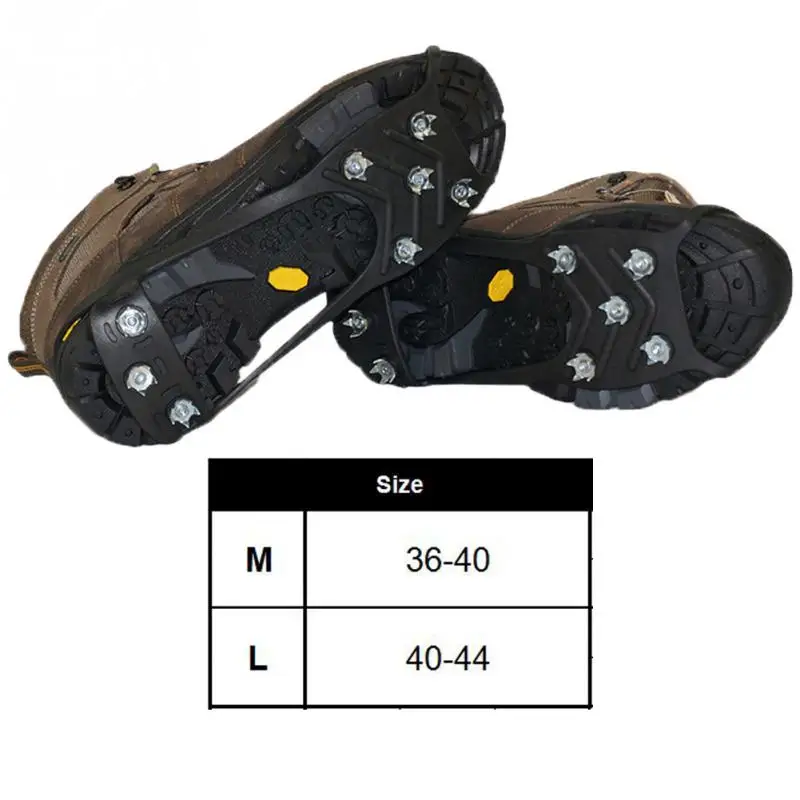 1 Pair Outdoor Ice Floes Gripper 8 Nails Snow Crampons Strap Climbing Cleats Spikes Non Slip Boots Silicone Ice Stud Shoes Grip 1 Pair Outdoor Ice Floes Gripper 8 Nails Snow Crampons Strap Climbing Cleats Spikes Non Slip Boots Silicone Ice Stud Shoes Grip