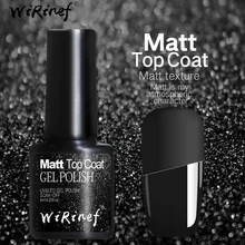 WiRinef матовое верхнее покрытие Гель-лак для ногтей 8 мл/30 мл долговечный замачиваемый прозрачный СВЕТОДИОДНЫЙ УФ-Гель-лак Art Mat