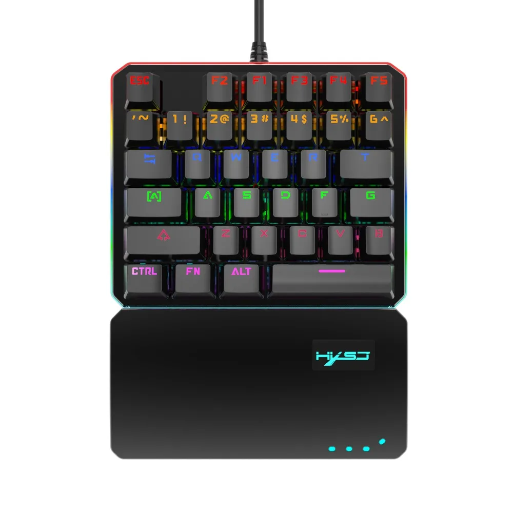 Hxsj новая Rgb Marquee механическая клавиатура 35 клавиш несколько режимов подсветки