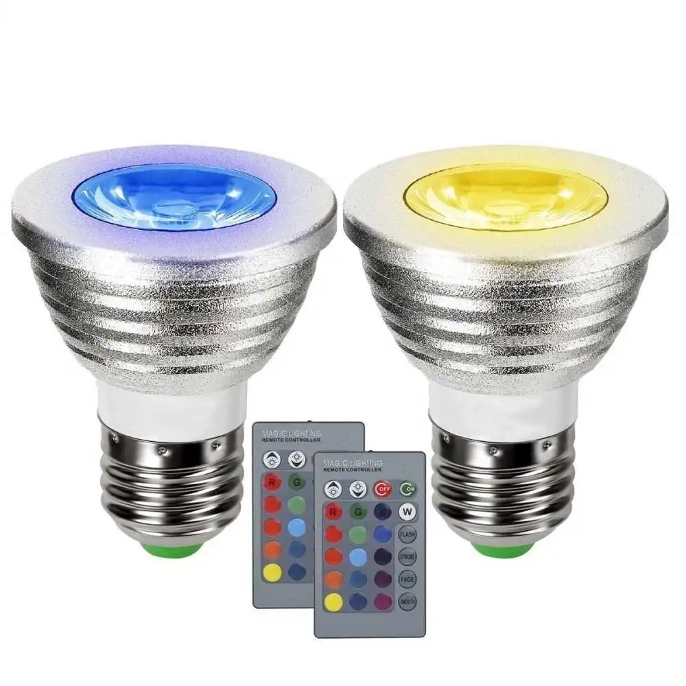 

Lampara 3W LED Light Remote Control RGB Bulbs E27 E14 MR16 GU10 AC90-260V Bulb for Downlight Table Lamp Chandelier Spot Lighting