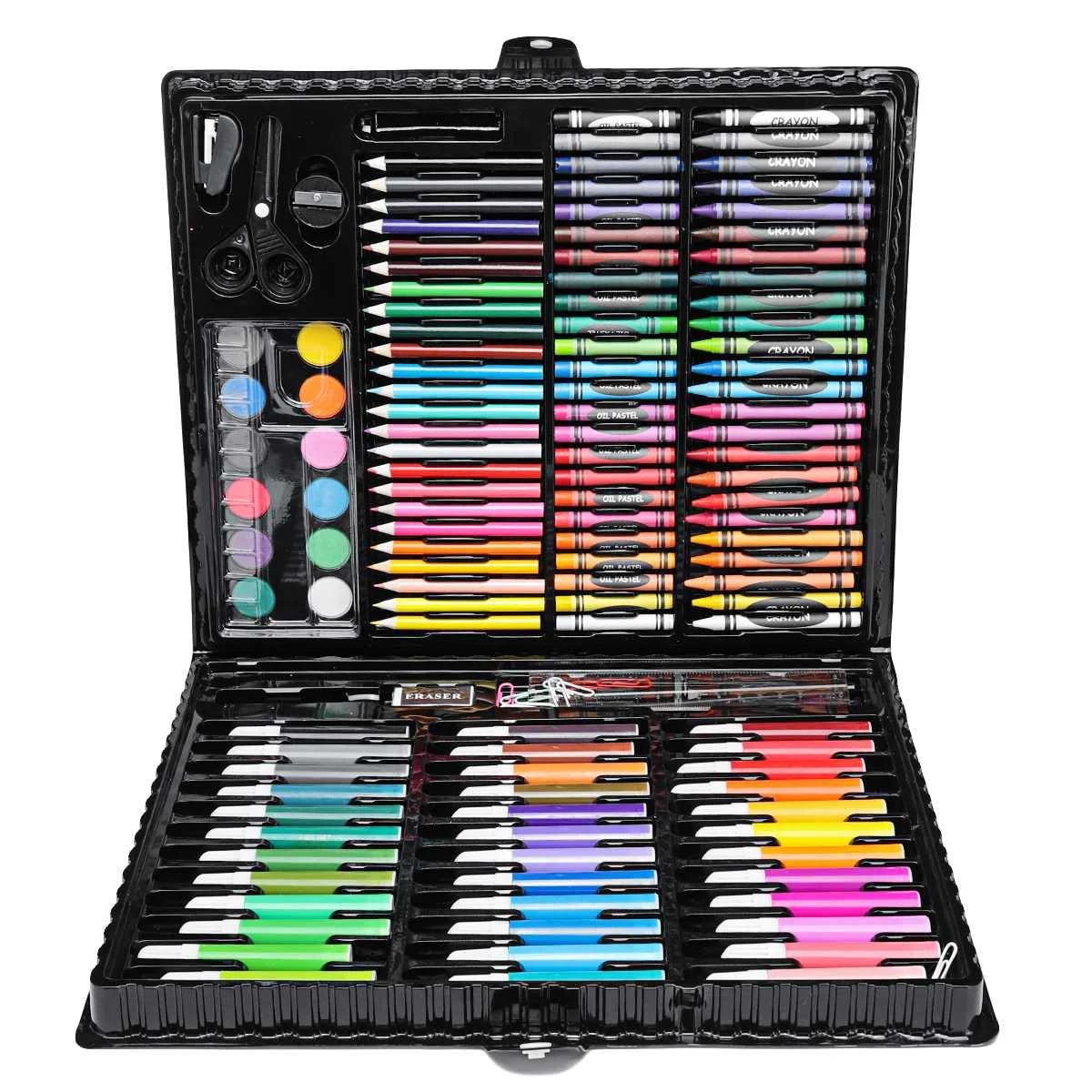 Günstig 149 teile satz Komplette Farbe Zeichnung Kunst Kit Malerei Liefert Holz Box Set Lagerung Fall 138 Stück Geschenk Bleistift