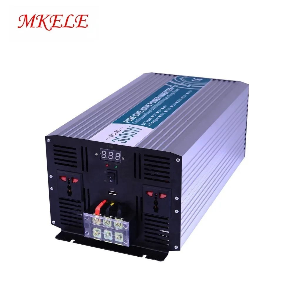 Чистая синусоида MKP3000 242 Инвертор солнечной энергии 24VDC к 220VAC 3000w тип решетки