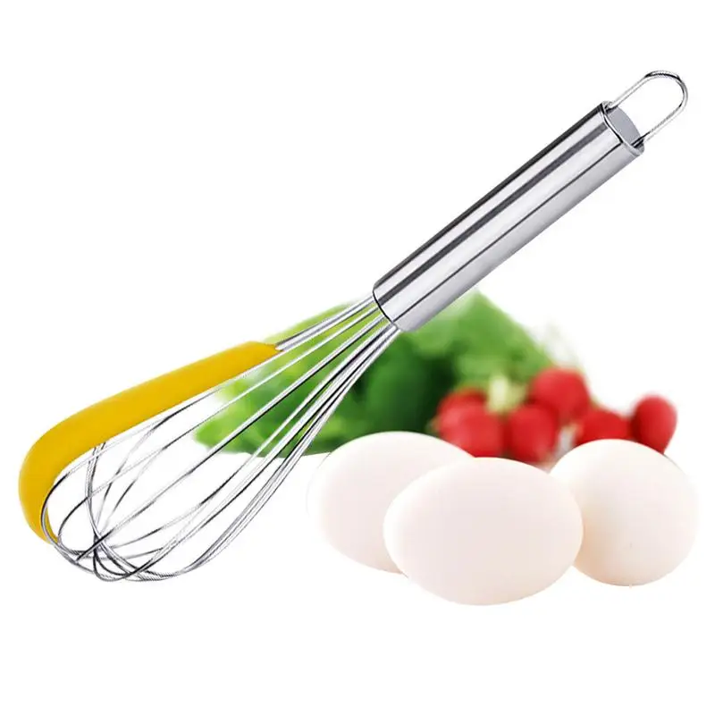 1pcs Food Silicone Stainless Steel Egg Beater Multifunction Mixing