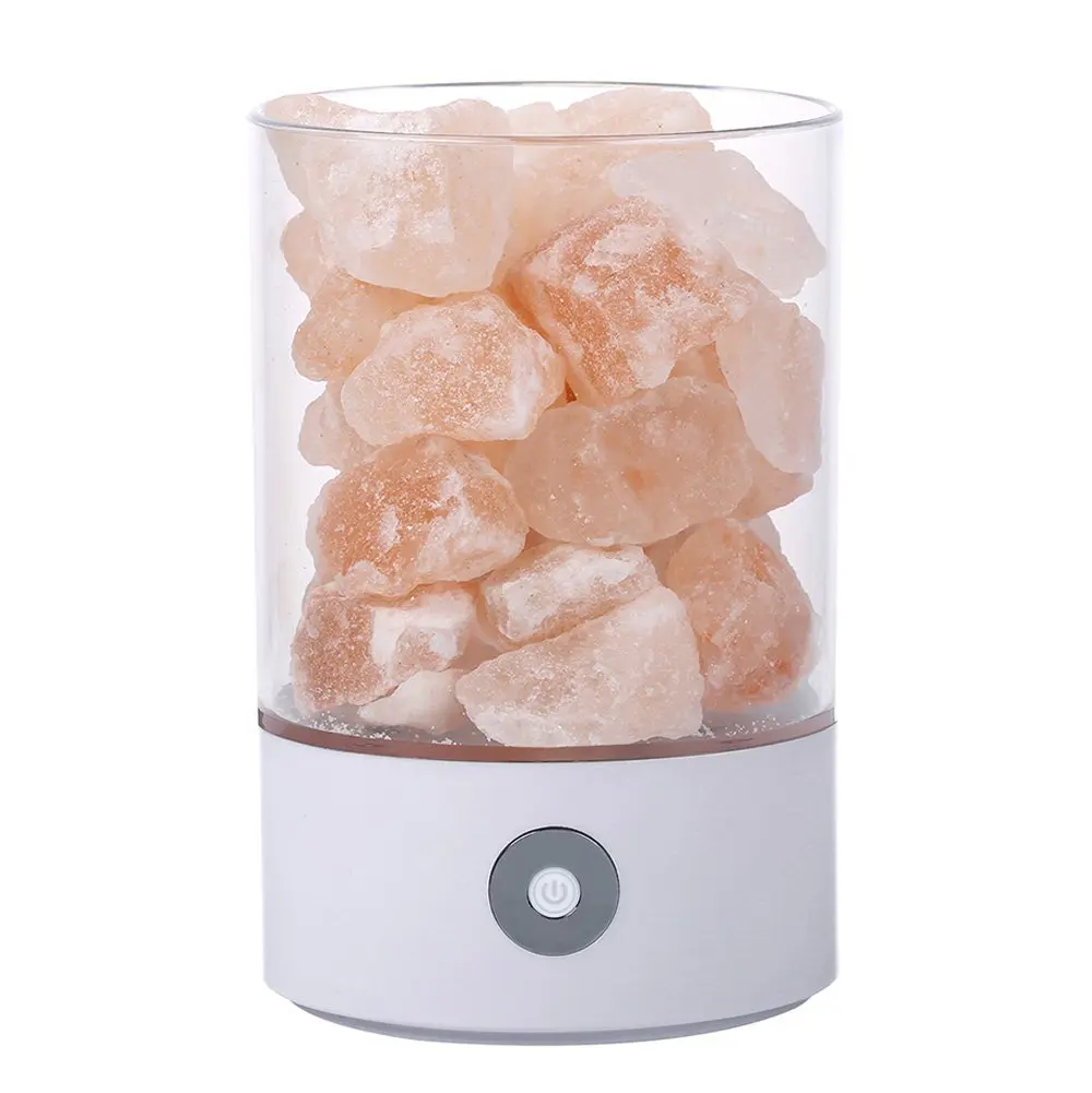 Real Himalayas Salt Crystal Rock USB Lamp Good for Health Small Mineral Negative Ionic Stone Lava Night Light Bedroom | Лампы и