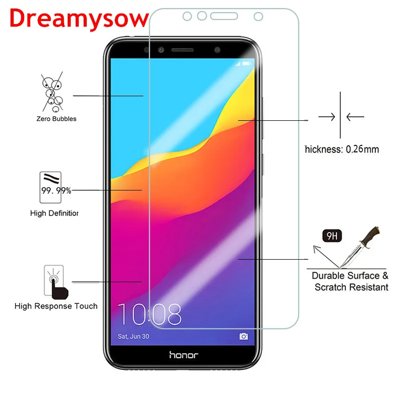 

9H Tempered Glass For Huawei P smart 2019 Honor 7A 7C Pro 8C Screen Protector On Nova 4 3 3i Y6 Y7 Prime 2018 Protectiive Film