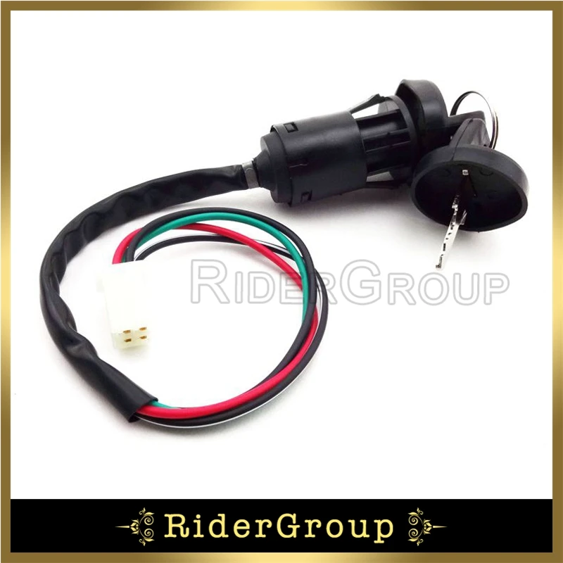 4 Pin Wire On Off Stop ATV Kill Ignition Key Switch For 50cc 70cc 90cc