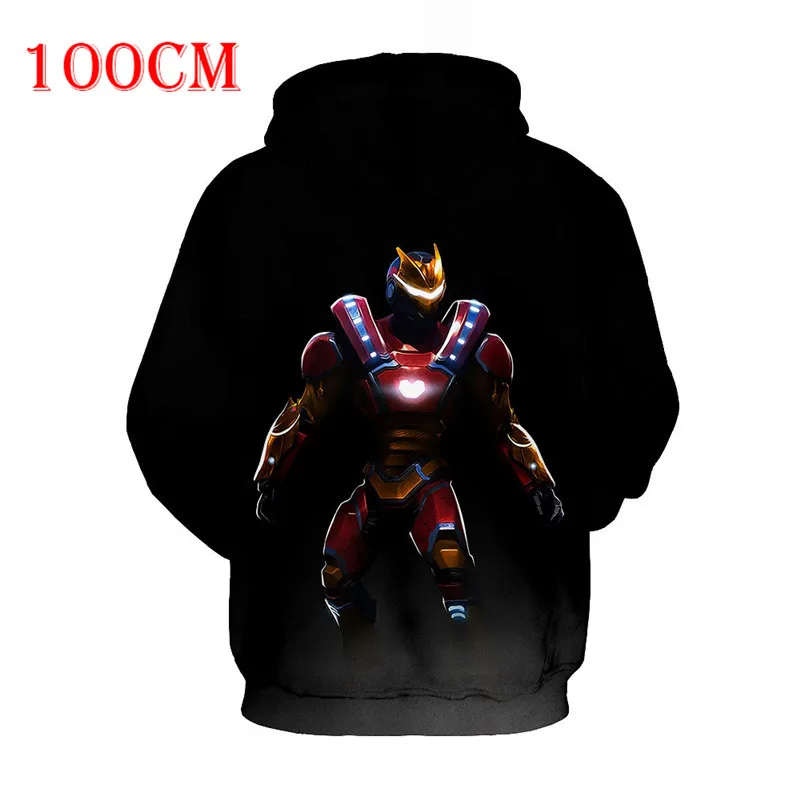 100cm-150cm Children Fleece Battle Royale Game 3D Printed Hoodies Streetwear Hip Hop Warm Hooded Men Hoodie FORTNITER for Kids