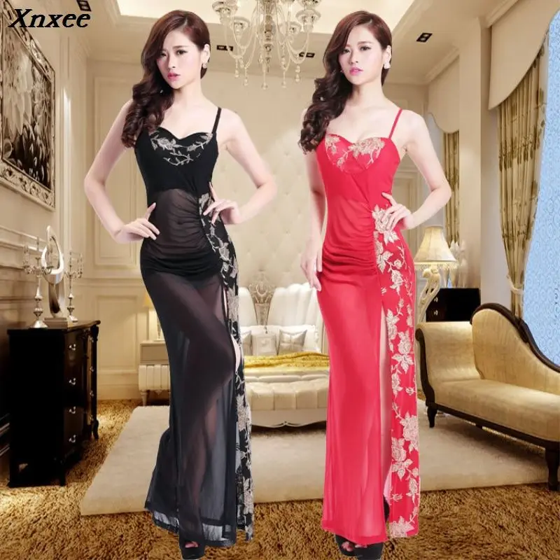

Embroidery perspective 2019 new Women's elegant long gown party proms for gratuating date ceremony gala evenings dresses up