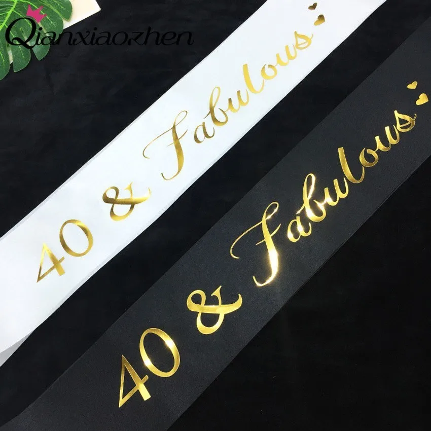 

Qianxiaozhen 40 и сказочный пояс для этикеток, украшения на 40-й день рождения, декоративный пояс для вечеринки на день рождения