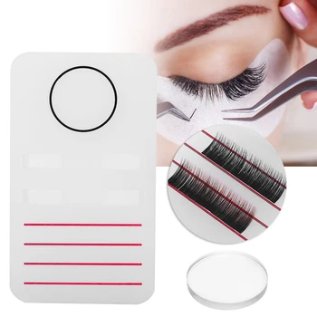 

2 Types Arc Eyelash Stand Base with Scale for Eyelash Graft Tray Holder Silicone Pad bc