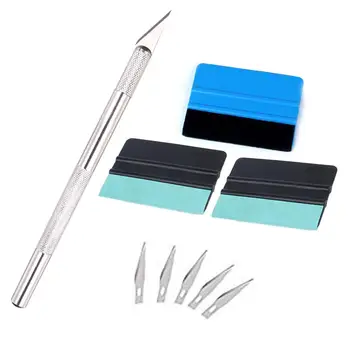 

9Pcs Car Foil Tool Squeegee Set Craft Cutter with Safety Cap for Foil Film Sticker