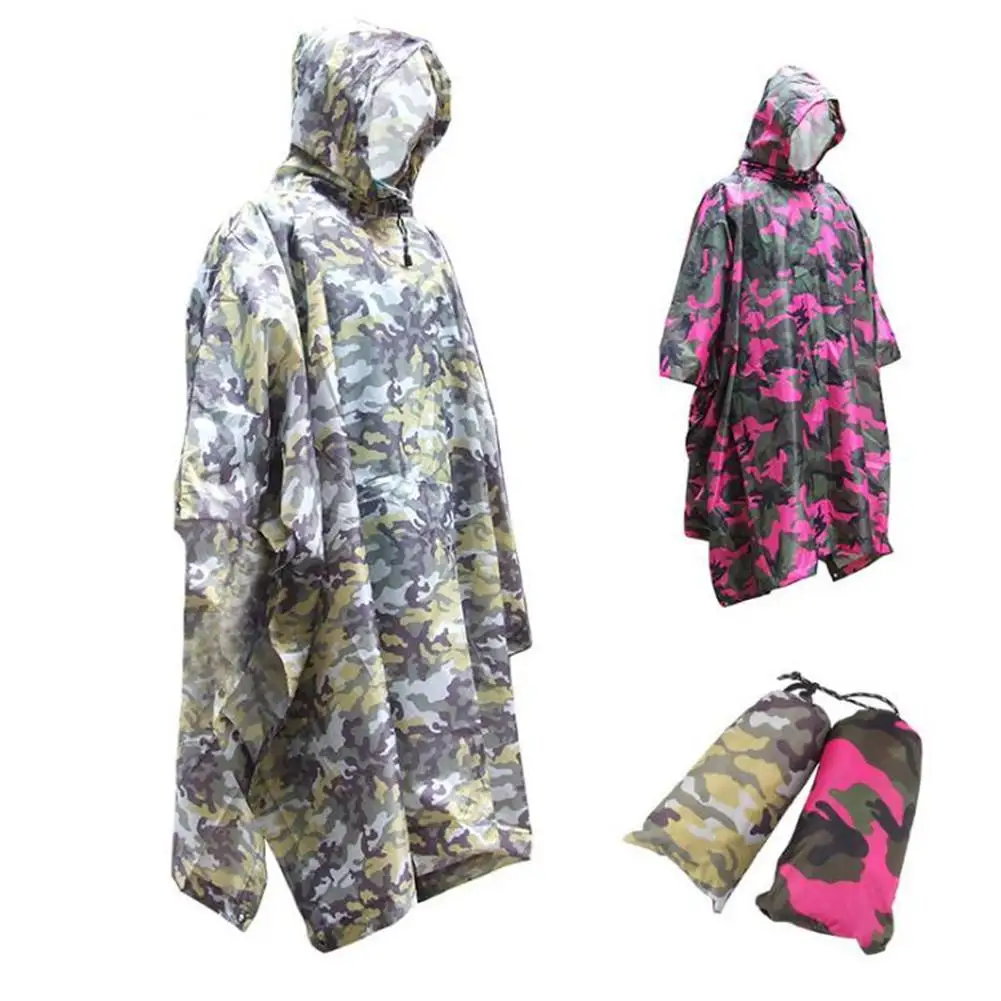 

Mounchain tool Hiking Adult Camouflage Raincoat Multi-purpose Bike Riding Poncho Fishing Raincoat