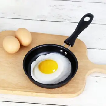 

12cm Mini Egg Frying Pan Non-Stick Omelette Breakfast Flat Bottom Pan PanCake Maker Kitchen Portable Small Cooking Eggs Tool