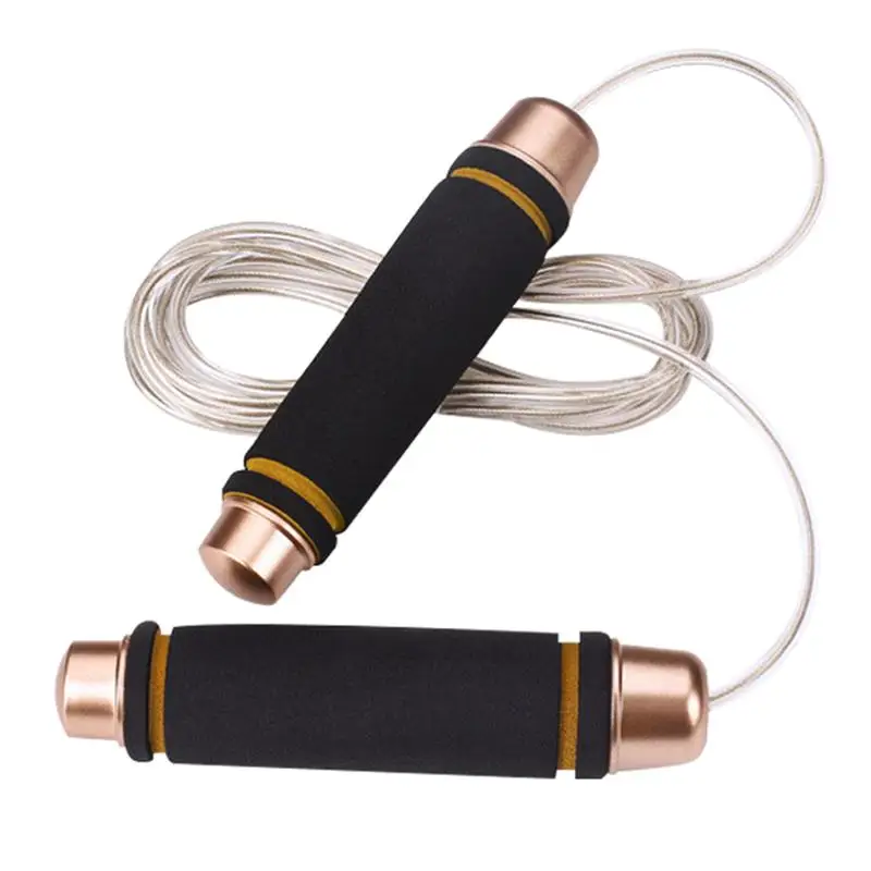 

RUNACC Weighted Jump Rope Adjustable Steel Wire Skipping Ropes Heavy-duty Speed Rope with Bearing Blocks and Anti-slip Handle